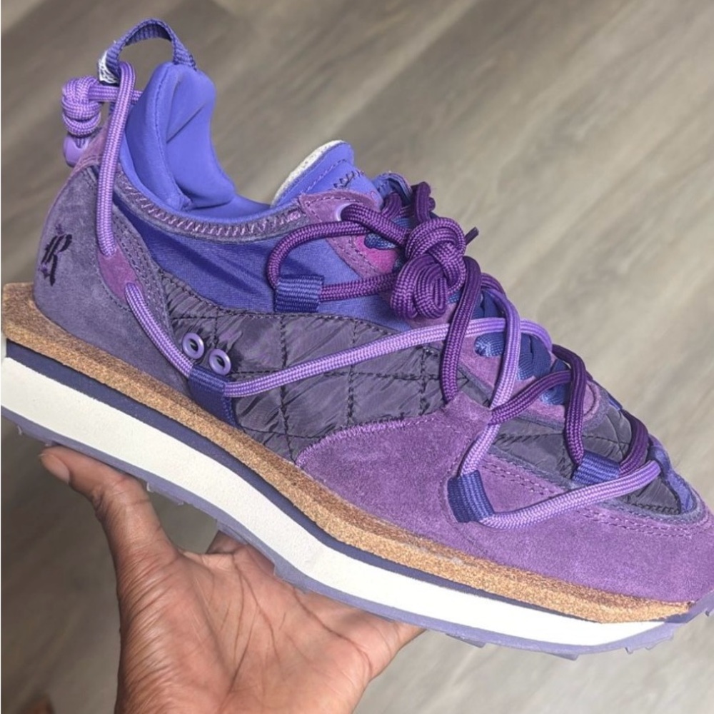 Sia collective: RIP Ruthie verano’s Men's Purple Sneakers with Unique Design